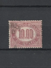 Regno 1875 Servizio lire 10,00 lacca usato