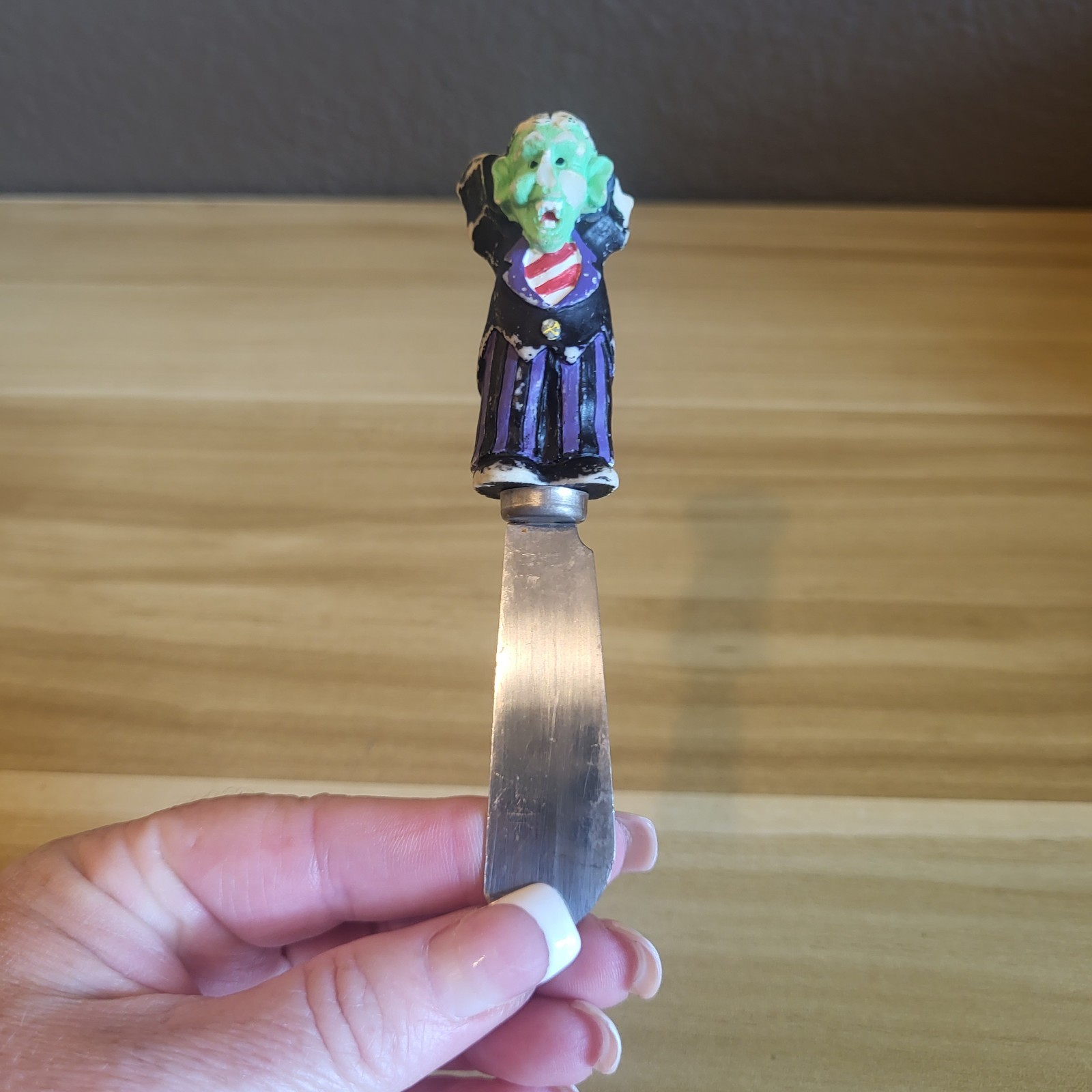 Set Of 6 Boston Warehouse Halloween Cheese Spreader Knives Vintage 