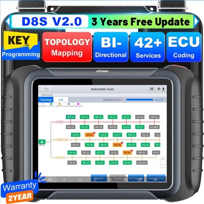 USED XTOOL D8S Autodiagnosescanner ECU-Codierung Topologie-Mapping 42+ Dienste