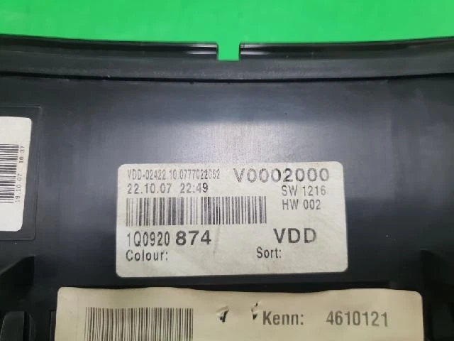 Volkswagen EOS TFSI 2008 grupos de instrumentos 3C0 035 195 B Foto 4 de 4