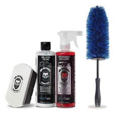 Mr. Detroit - 4pc Tire & Wheel Care Kit - Cleaner, Brush, Applicator & Shine