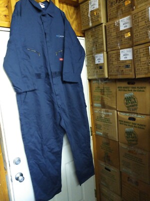 Dickies Mens Blue Size 58 R Twill Full-Zip Coveralls | eBay