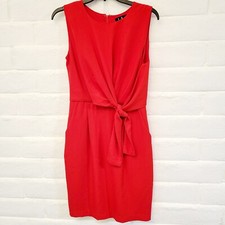 Lulus Women's Small Sheath Tie Front Red Dress Lined Sleeveless