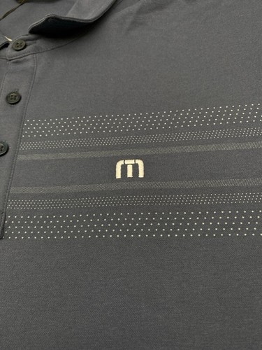NWT Travis Matttew Monterey Polo Shirt Men's Large Blue Chest Stripe Golf 5872 - 第 4/10 張圖片
