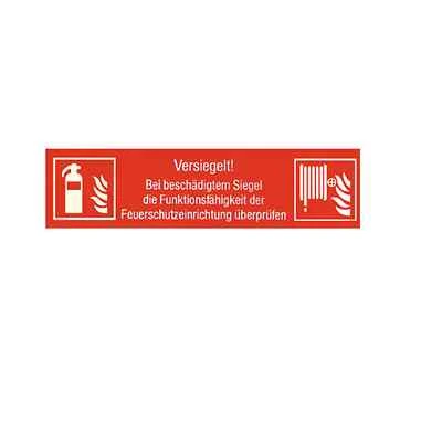 10x Siegel Feuerlöscher - Wandhydrant Prüfsiegel Kontrollsiegel  - Bild 1 von 2