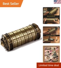 Customizable Cryptex Puzzle Box Inspired by Da Vinci - Perfect for Engagements