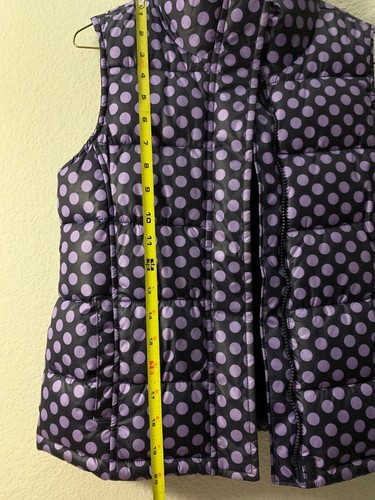 Gilet invernale senza maniche Gap bambini ragazze taglia large (10) viola stampa a pois puffer - Foto 8 di 9