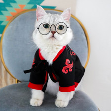 Retro Pet Cat Dog Clothes Kimono Cute Japanese Yukata Shirt Tops Dog Hanfu Tops