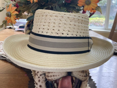 SCALA NEW MENS GAMBLER HAT M PANAMA STYLE TOYO STRAW SUN SHADY GOLF  UPF50