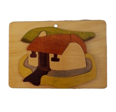 Walsh Craft Handarbeit signiert Holz Bastelhaus Caroline Hayes Irland