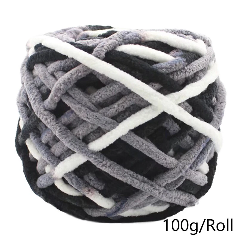 100 g madejas gruesas hilo chenilla terciopelo súper suave tejido bebé lana ganchillo n Foto 4 de 4