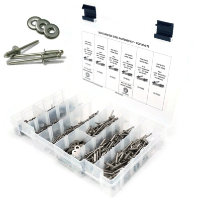 Swpeet 304 Stainless Steel Blind Rivets, Pop Rivets Assortment Kit - Foto 2