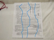 HO Lionel slot car instruction sheet copy  with part numbers and diagrams 09/65