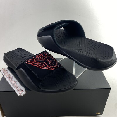 Nike Air Jordan Hydro 7 Slides Mens Size 9 Black University Red