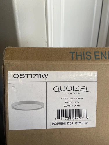 Quoizel Lighting OST1711W Outskirt - 15W 1 LED Flush Mount - 1 Inch high - Picture 2 of 2