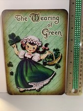 St. Patrick  s Day Decor VINTAGE STYLE Die Cut Cardboard 5 X 7  