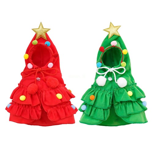 2025 Autumn Winter Christmas Pet Clothes Christmas Tree Cloak Pet Shawl Holiday - Picture 17 of 22