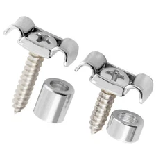 Musiclily Pro Chrome Steel Vintage Butterfly Guitar String Trees Retainer Guides