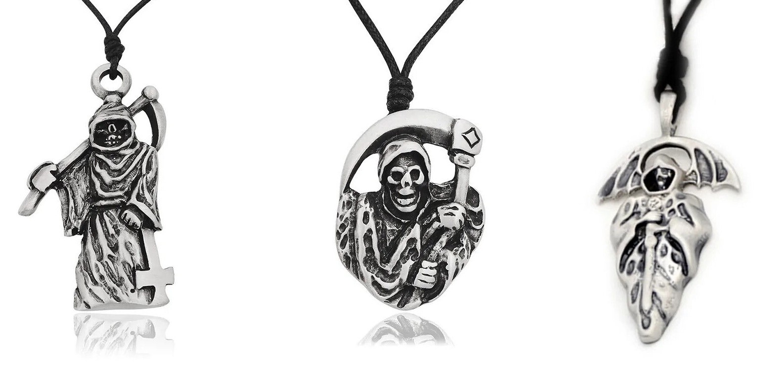 Collana Grim Reaper in Peltro con Ciondolo