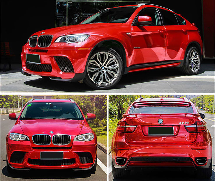 60 x 108 Inch Red Satin Matte Chrome Metallic Vinyl Wrap Sticker Bubble Free