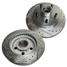1988-1998 C1500 CK OBS Front Disc Rotors Drilled & Slotted