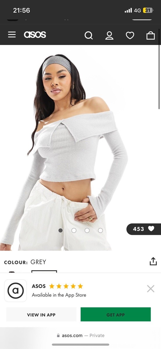 asos white bardot top