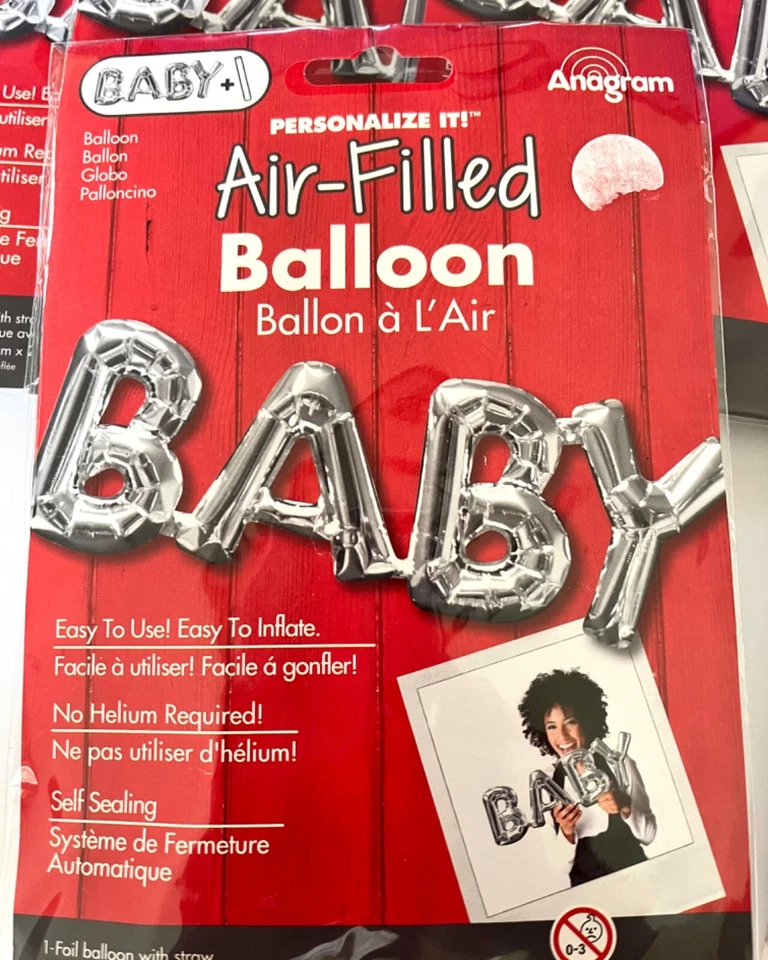 Lote de 8 globos de papel aluminio BABY ducha género fiesta pancarta decoración globo artista Foto 3 de 4