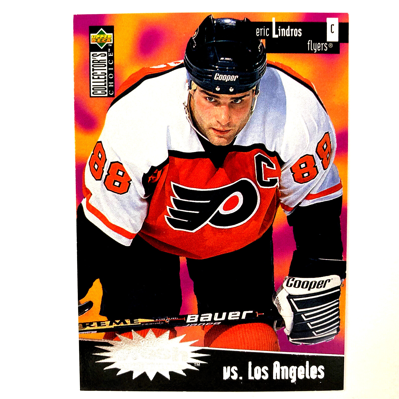 Eric Lindros 1996-97 Upper Deck Collector's Choice You Crash the Game #28 Flyers