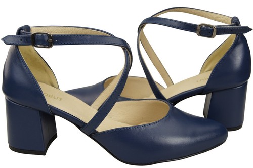Sandalias de mujer con tacón estable de piel natural 218 - Imagen 12 de 119