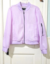 Noize Lightweight Mesh Zip Windbreaker Coat Jacket Xl Lilac Purple Pockets Lined