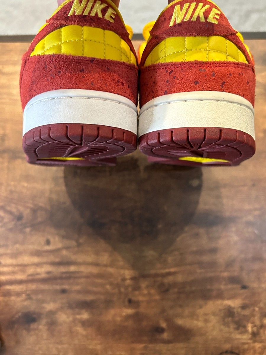 NIKE DUNK LOW PREMIUM SB QS RUKUS CRAWFISH RED SILVER YELLOW USC