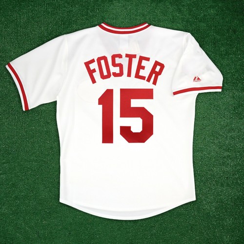 George Foster 1975 Cincinnati Reds Men's Home White Cooperstown Jersey - Picture 2 of 6