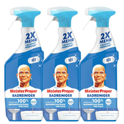 3X Meister Proper Badreiniger 800Ml NEU Febreze Frische 2 X Mehr Kalkentfernung