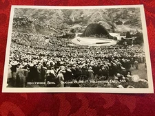 RPPC Los Angels, CA. Hollywood Bowl. Seating 20,000. Unposted 