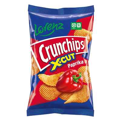 3PACK X Lorenz Potato Chips Crunchips X-Cut Paprika 130 Gram