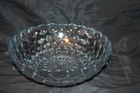 Vintage Anchor Hocking Blue Bubble Glass  8.25" Serving Bowl