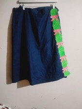 Vintage RARE The Silent Woman Ripon Wisconsin Wrap Skirt Vegetable Asparagus...