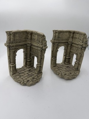 VTG TMS Historical Wonders Pair of 2 Bookends Arch of Septimus Severus Rome 2002