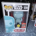 Funko Pop Star Wars Qui Gon Jinn 128 Holographic Exclusive Convention 2017