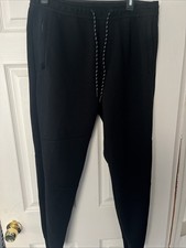 American Eagle Cuffed-Leg Sweatpants Black Medium Tall