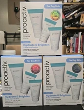 LOT OF 3 Proactiv Hydrate & Brighten 3-Step Acne Routine Dry Skin EXP 05/31/2026