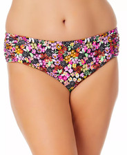 Bikini Bottoms Ditsy Floral Print Plus Size 2X (20/22) CALIFORNIA WAVES $29 -NWT