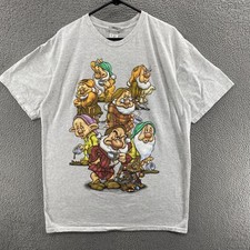 VINTAGE Seven Dwarfs Shirt One Size Gray Sleepwear Sleep Grumpy Pajama 90s