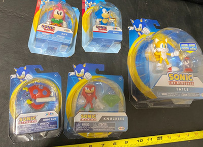 Sonic the Hedgehog figures JAKKS 2.5'' lot of 5 Tails Knuckles Sonic moto bug Amy