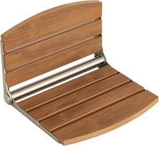 Folding Shower Seat Wall Mount 17.5" Foldable Bench Bathroom Teak 400 Lb