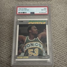 Alton Lister  1987 87-88 Fleer #64 Psa 8