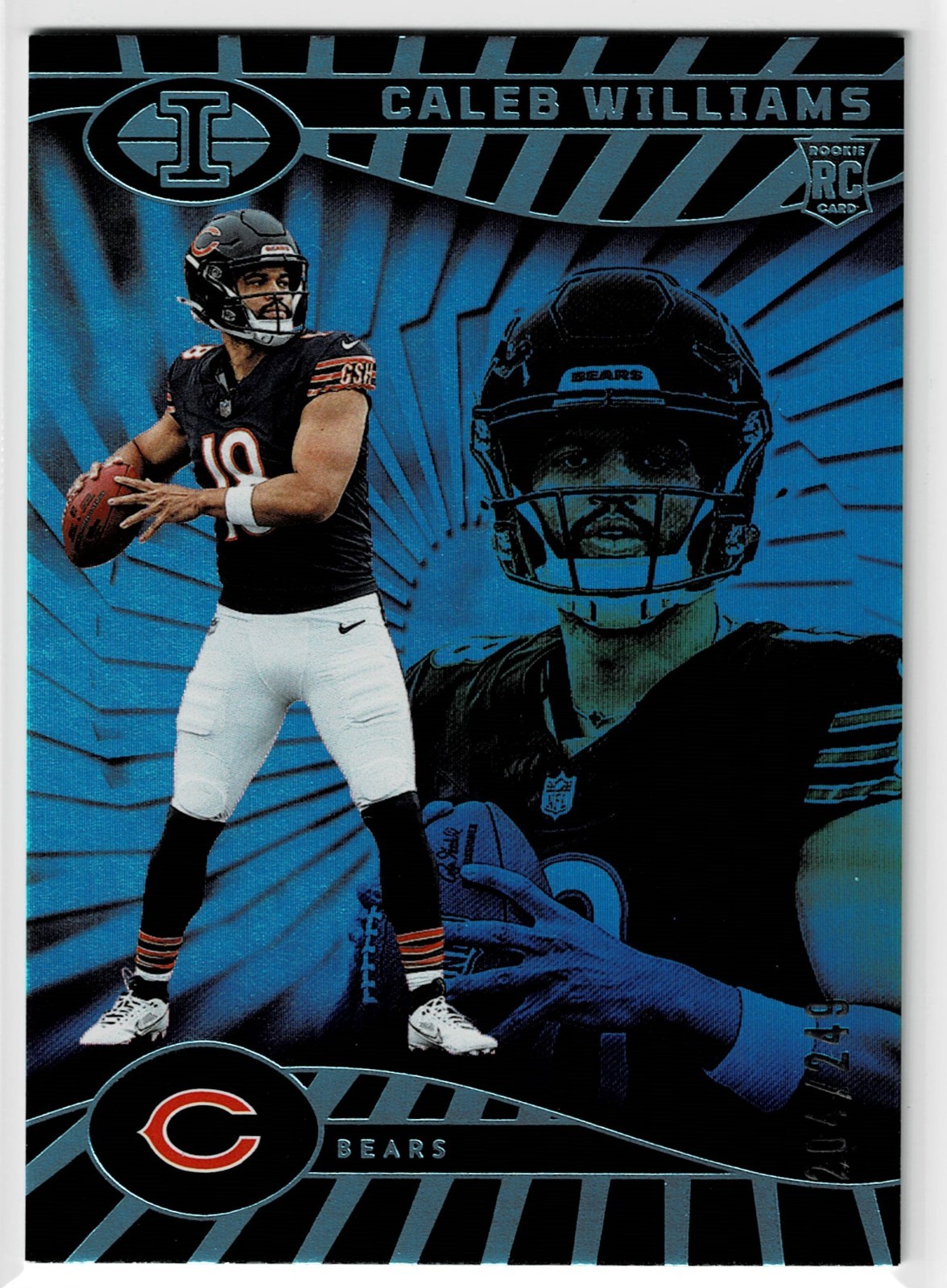 Caleb Williams RC Light Blue #13 2024 Panini Illusions /249 Chicago Bears
