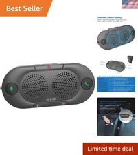 Wireless Bluetooth 5.0 Car Speakerphone with Motion Sensor and Dual Speakers