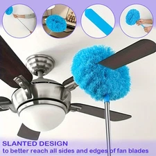 Extendable Ceiling Fan Duster – Detachable Washable Microfiber Brush (Household