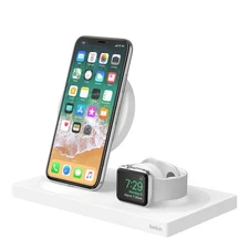 Belkin BoostUp Wireless Charging Dock + Apple Watch Dock - White